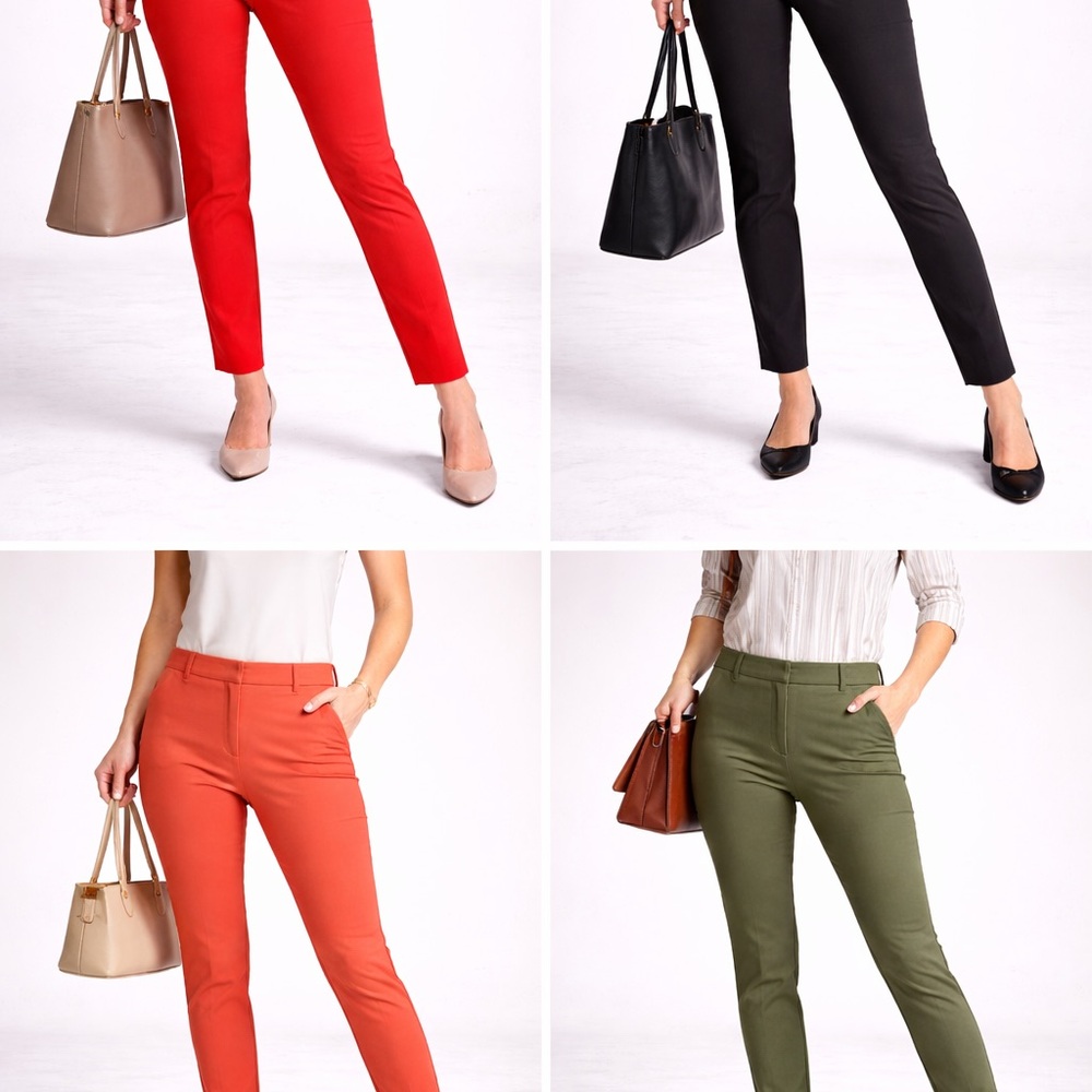 Old Navy Pixie Skinny High-Rise Pants Size 12 – Red / Black / Coral / Olive - Picture 6 of 9